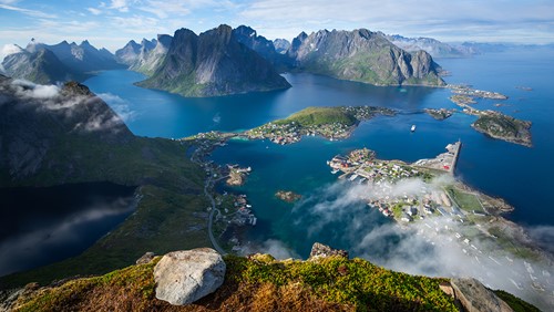 A beautiful view of Lofoten in Norway.